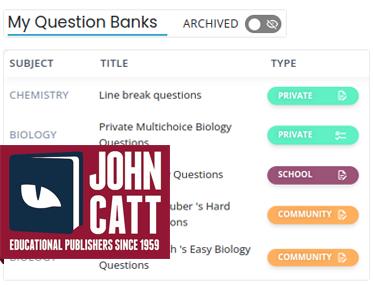 Question Banks from John Catt Educational